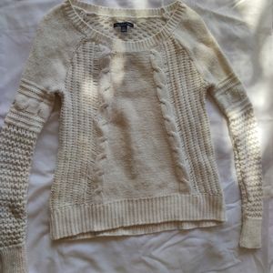 Woven cream sweater